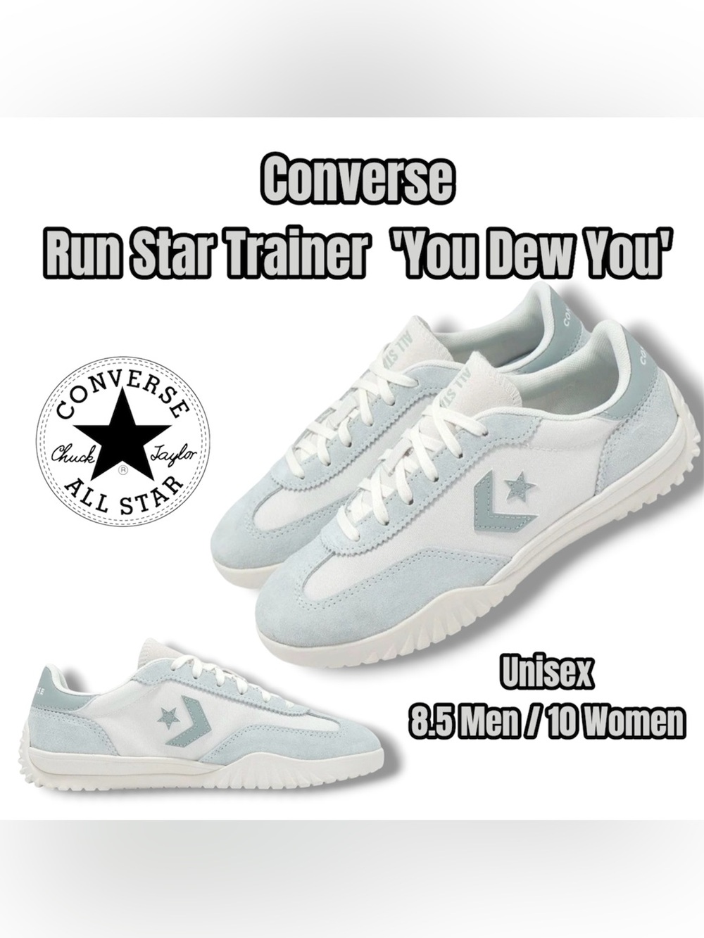 Converse Run Star Trainer 'You Dew You' Sneakers, Unisex Sizes 8.5 Men / 10 Wmn